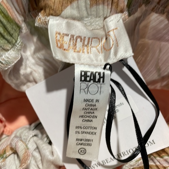 BEACH RIOT Ribbed Knit Hailey Cropped Lounge Pants Marble Swirl Print XS NWT - Picture 10 of 10